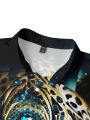 Manfinity LEGND Men's Plus Size Cheetah Pattern Fashion Shirt