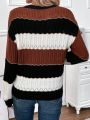 Women's Striped Color Block Sweater