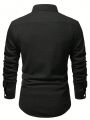 Manfinity Homme Men's Button-front Long Sleeve Shirt