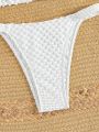 SHEIN Swim SXY Solid Color Textured Bikini Swimwear Set