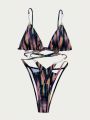 SHEIN Swim SXY Tie-Dye Two-Piece Swimsuit Set