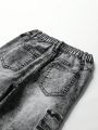 Young Boy Flap Pocket Side Cargo Jeans