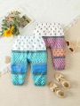 2pcs/Set Baby Girl Floral Print Bloomers