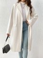 SHEIN Frenchy Women's Woolen Coat With Notched Collar