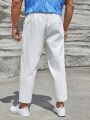 SHEIN Extended Sizes Men Plus Solid Slant Pocket Pants