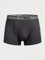 Men's Letter Print Band Flat-angle Boxer Underwear