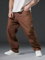 Men Plus Flap Pocket Side Cargo Jeans