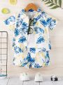 Baby Boy Tropical Print Shirt & Shorts