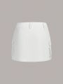 SHEIN ICON Flap Pocket Side Cargo Skirt