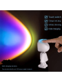 1pc Sunset Light Projector, Astronaut Themed Touch Activated Sunset Light - Rgb7 Color Touch Switch, Usb Rechargeable Floor Lamp, Suitable For Room And Bedroom Decoration, Christmas Decoration Activated Sunset Light Projector