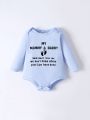 Unisex Newborn Baby Casual , Fun Letter Pattern Bodysuit For Daily Wear