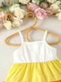 Baby Girls' Colorblocked Casual Simple Dress