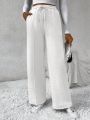 SHEIN Frenchy Women's Drawstring Wide Leg Sweatpants