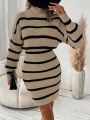 SHEIN Frenchy Striped Panasonic Skinny Dress