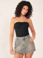 SHEIN BASICS Women'S Strapless Top