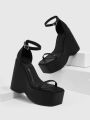 Everyday Collection Ankle Strap Wedge Sandals