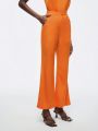 SHEIN BIZwear Ladies' Solid Color Flared Pants