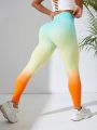 Yoga Party Ombre Tummy Control Sports Leggings