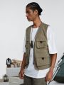 ROMWE Street Life Men's Front Pocket Vest