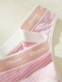 5pack Letter Tape Waist Thong