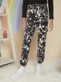 Tween Girl Graffiti Print Pants