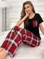 Women'S Plaid Pajama Set