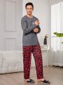 Men Allover Print Sleep Pants