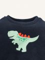 Cozy Cub Baby Boy Dinosaur Print 3D Design Sweatshirt