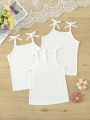 Toddler Girls' White Camisole Underwear 3pcs/Set