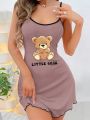 Bears Printed Cami Sleep Dress