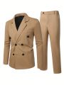 Extended Sizes Men Plus Double Breasted Blazer & Suit Pants