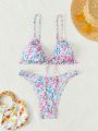 SHEIN Swim Vcay Women'S Floral Printed Bikini Set