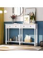 Console Table Sofa Table with Storage for Entryway with Drawers and Shelf