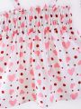 Baby Girls' Heart & Polka Dot Print Sleeveless Dress