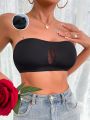 Contrast Mesh Removable Chest Pad Bra