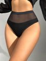 Contrast Mesh Panty