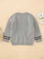 Boys' Sweater With Car Pattern, Crew Neck