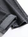 Manfinity Men Cat Whisker Washed Jeans