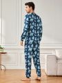Men'S Polar Bear Print Home Suit