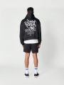 SUMWON Overhead Hoodie With Back Graphic Print