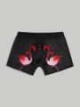 Men Flamingo Print Boxer Brief