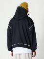 SUMWON Overhead Hoodie With Contrast Stitch