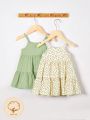 Cozy Cub Baby Girl 2pcs/Set Cami Dress