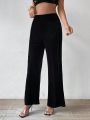 SHEIN BAE Women's High-waisted Bell-bottom Trousers