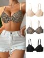 SHEIN Women's Leopard Print Lingerie