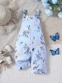 Baby Floral Printed Overalls Jumpsuit