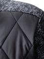 Men's Stand Collar Zipper Front Cardigan With Plush Lining