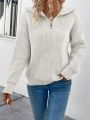 Half-Zip Long-Sleeved Sweater