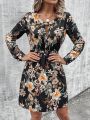 Floral Printed Long Sleeve Dress