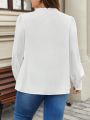 SHEIN Frenchy Plus Size Women's Bubble Sleeve Shirt